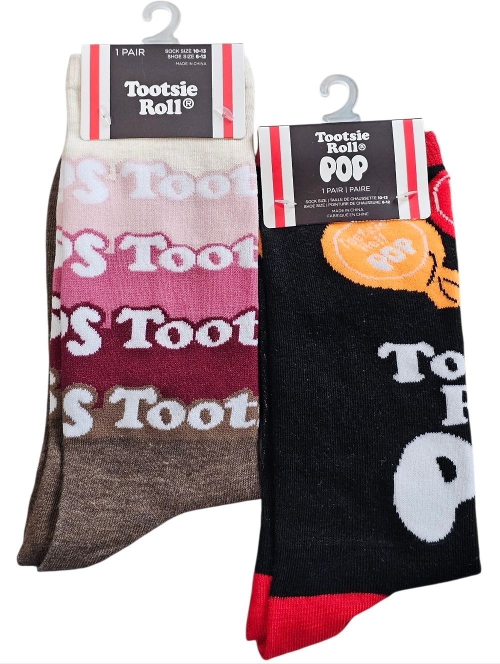 Tootsie Roll Novelty Sock Duo, Size 6-12, New - Picture 2 of 6